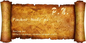 Pauker Noémi névjegykártya